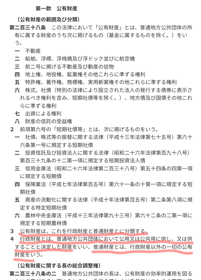 地方自治法第九節財産