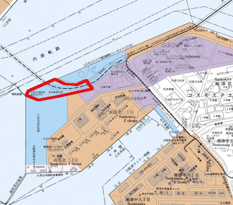 臨港地区地図